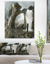 Large Trunk with Waterfall - Landscape Art Canvas Print