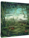 Green Forest Glade - Landscape Art Canvas Print