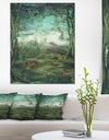 Green Forest Glade - Landscape Art Canvas Print