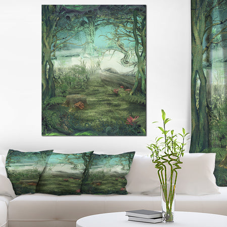 Green Forest Glade - Landscape Art Canvas Print