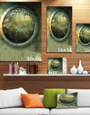 Green Fantasy Landscape with Frame - Art Photo Canvas Print