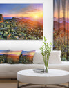 Bright Sun in Carpathian Mountains - Landscape Photo Canvas Print