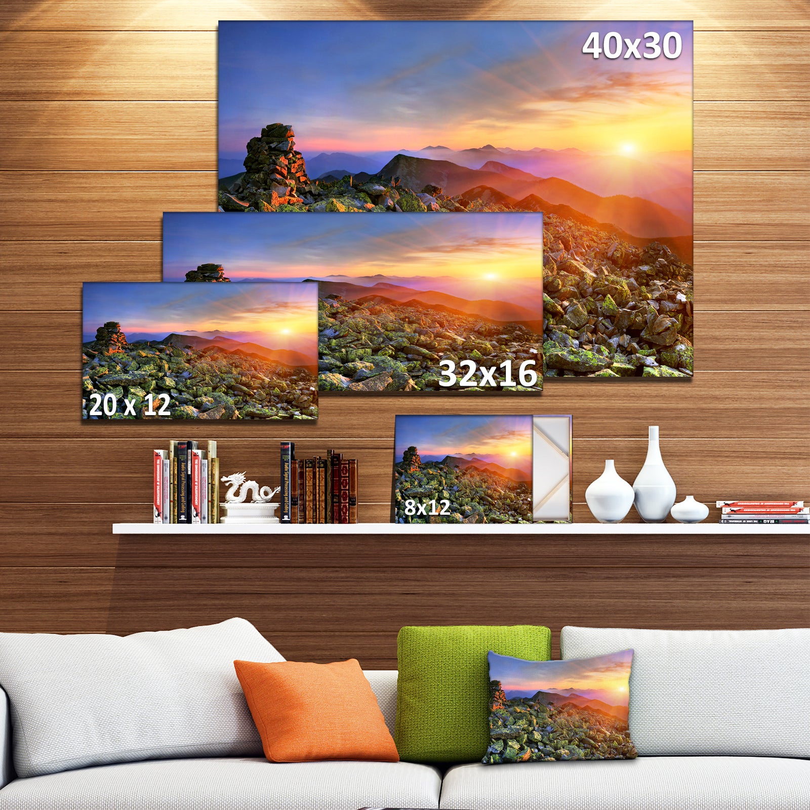 Bright Sun in Carpathian Mountains - Landscape Photo Canvas Print
