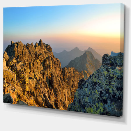 View from Baranie Rohy Peak - Landscape Photo Canvas Art Print