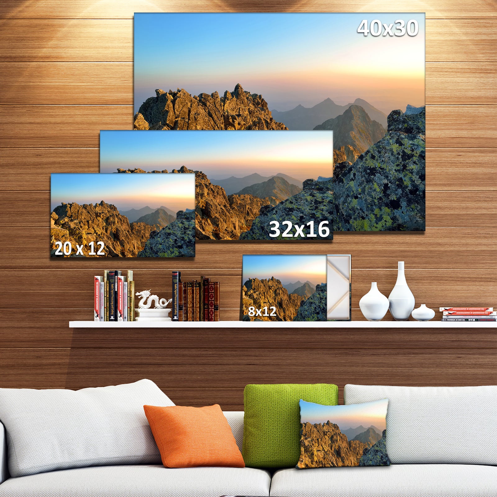 View from Baranie Rohy Peak - Landscape Photo Canvas Art Print