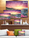 Morning with Flowers in Mountains - Landscape Photo Canvas Print