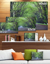 Arched Trees Over Country Road - Landscape Photo Canvas Print