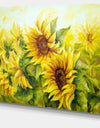 Bright Yellow Sunny Sunflowers - Floral Painting Canvas