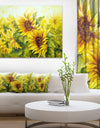 Bright Yellow Sunny Sunflowers - Floral Painting Canvas