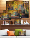 Wide Pathway in Yellow Fall Forest - Landscape Photography Wall Art
