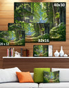 Bright Green Forest in Morning - Landscape Photo Canvas Print