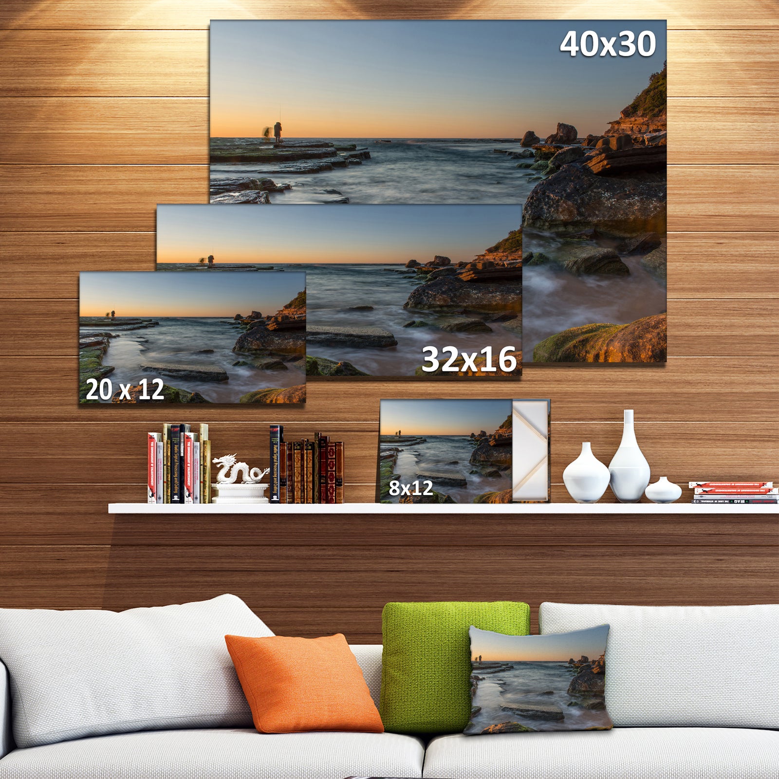 Sydney Sunrise Over Seashore - Seashore Canvas Wall Artwork