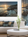 Sydney Beach with Bright Sunset - Seashore Canvas Wall Artwork