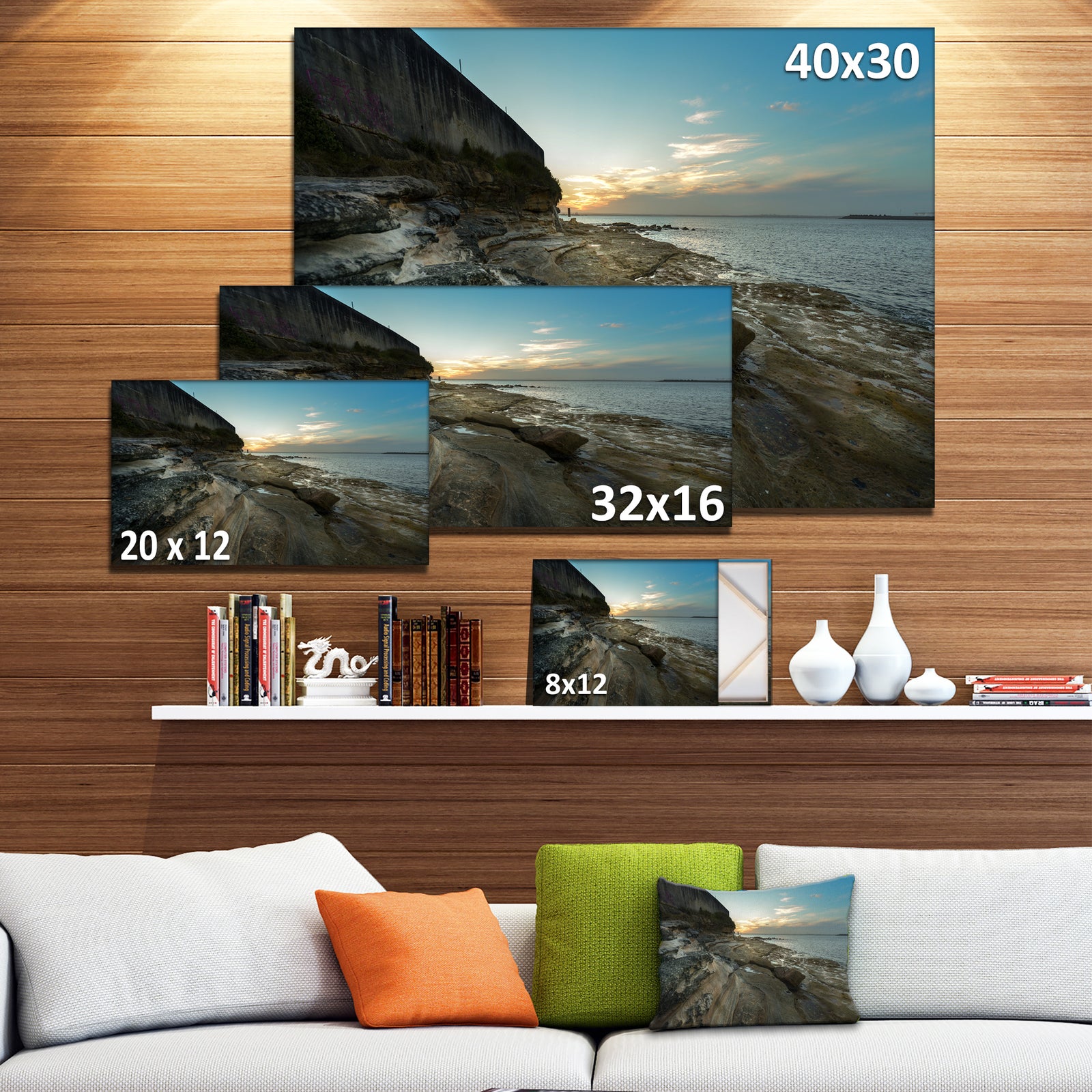 Rocky Sydney Beach View - Seashore Canvas Wall Artwork