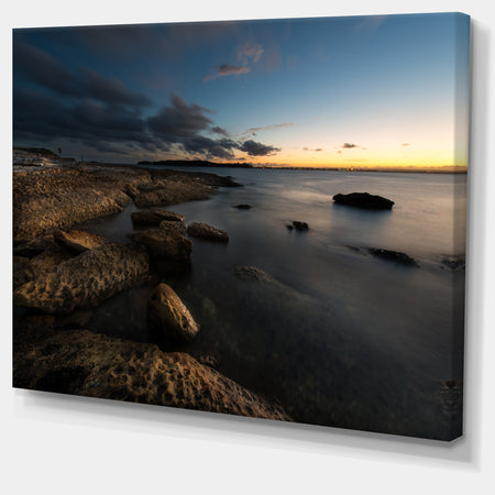 Dark Sydney Coastline - Seashore Canvas Wall Artwork