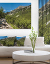 Tourist Trail in High Mountains - Landscape Art Print Canvas