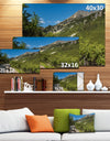Tourist Trail in High Mountains - Landscape Art Print Canvas