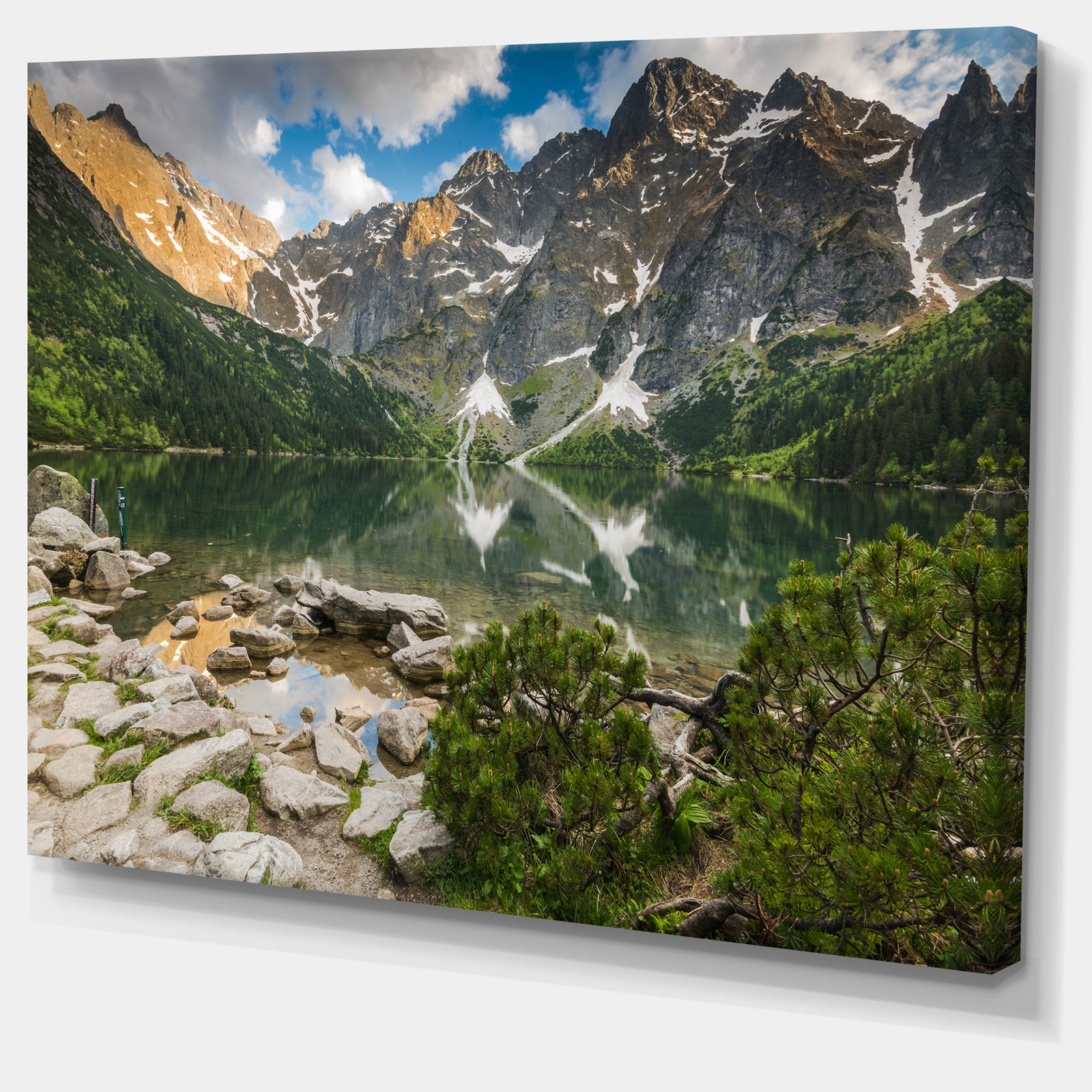 Sunset Over High Mountains - Landscape Art Print Canvas