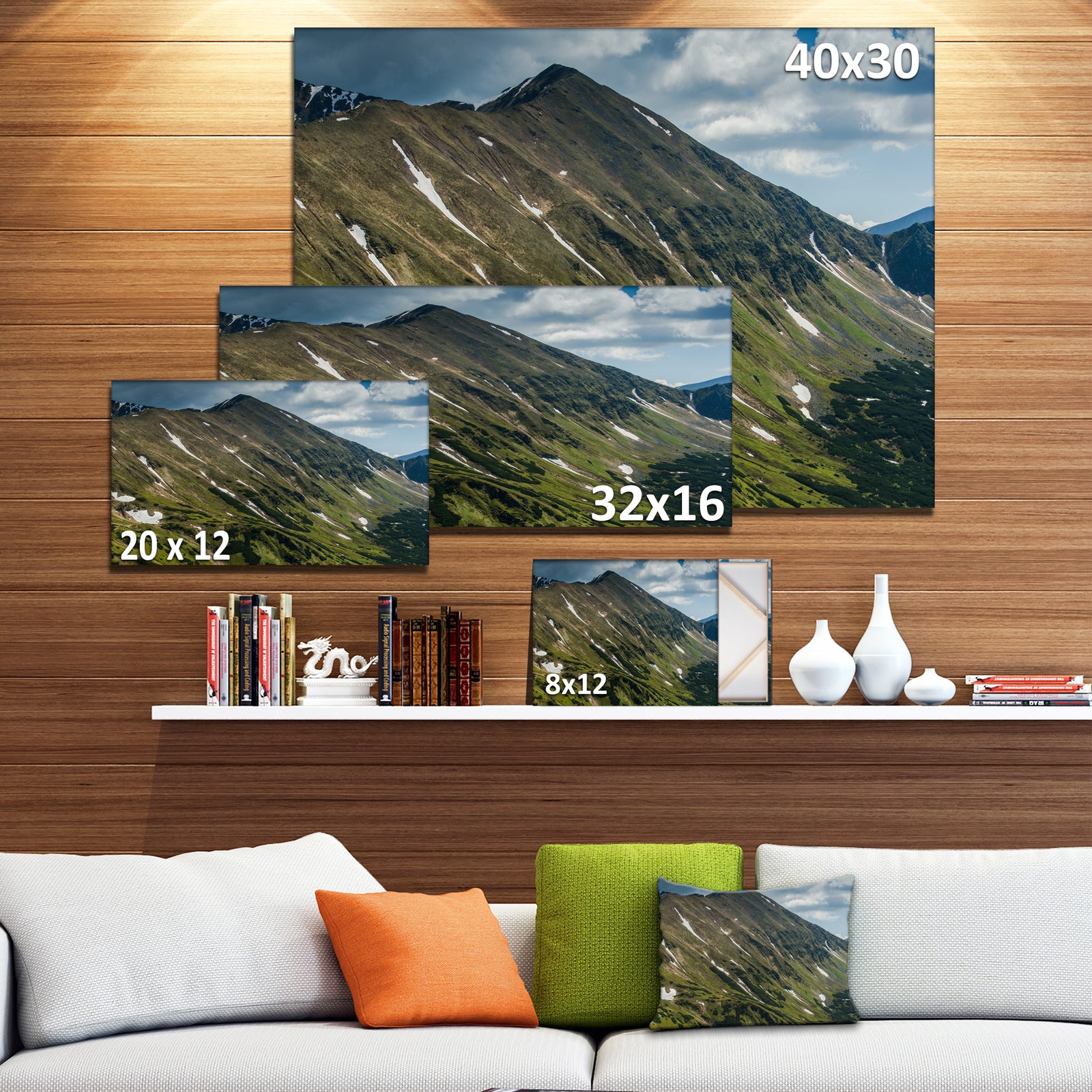 Tatra Mountains Panoramic View - Landscape Art Print Canvas