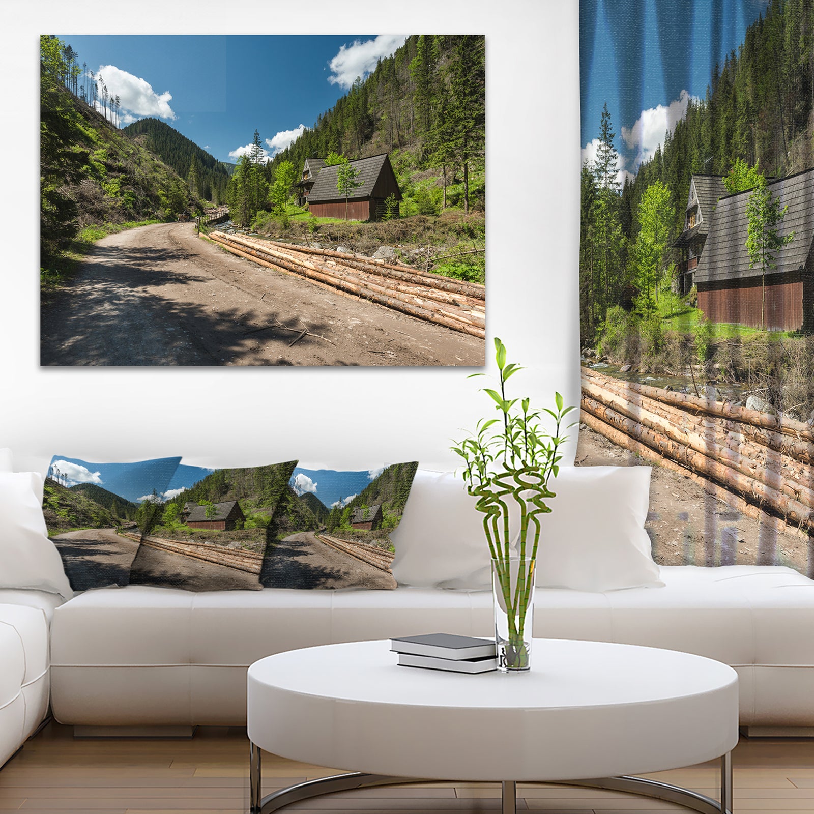 Road in Chocholowska Valley - Landscape Art Print Canvas