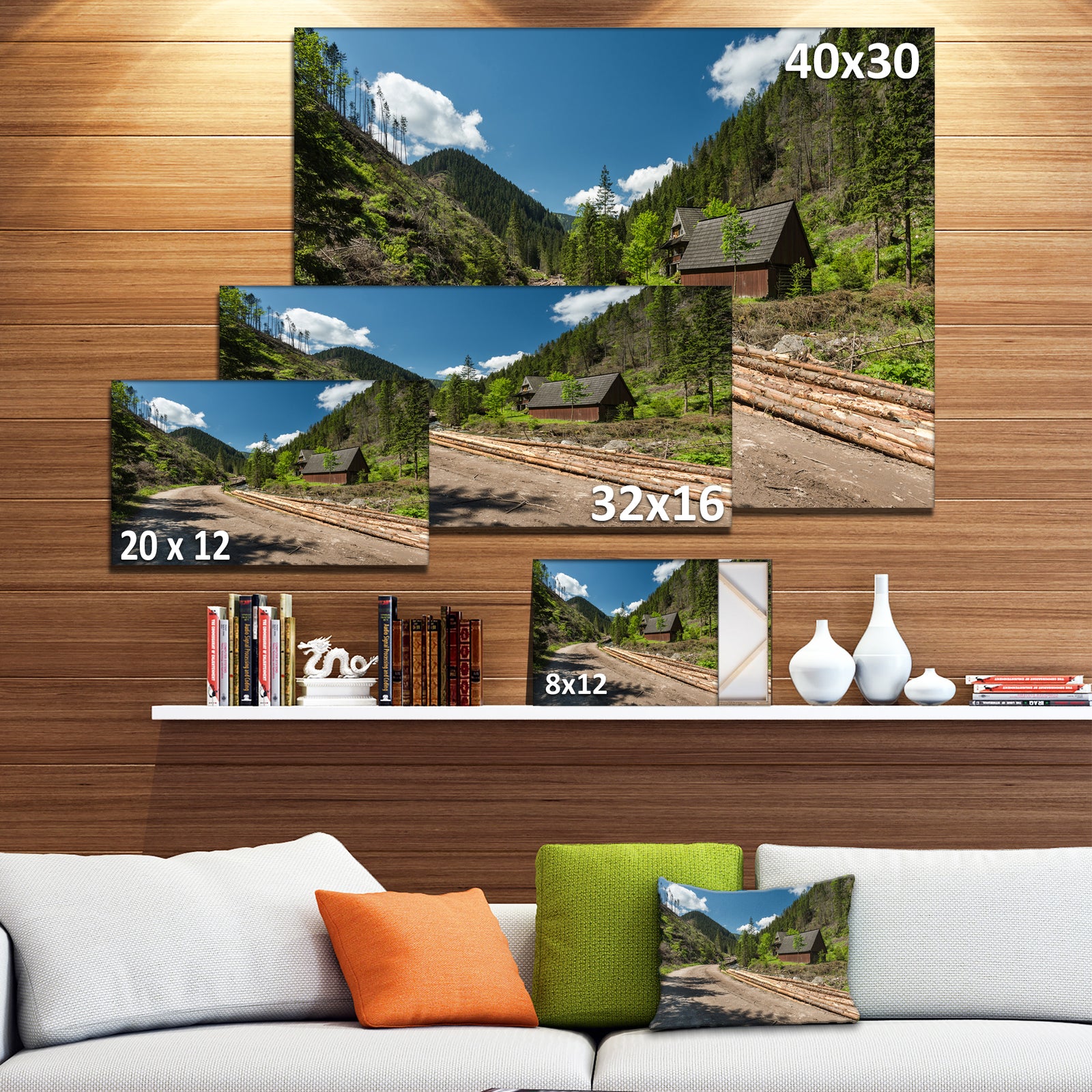Road in Chocholowska Valley - Landscape Art Print Canvas