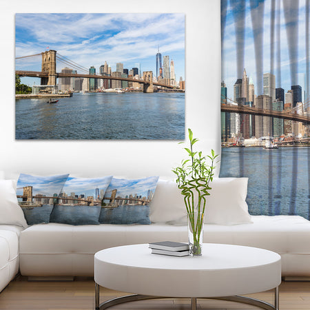 Summer Day Brooklyn Bridge - Cityscape Canvas print