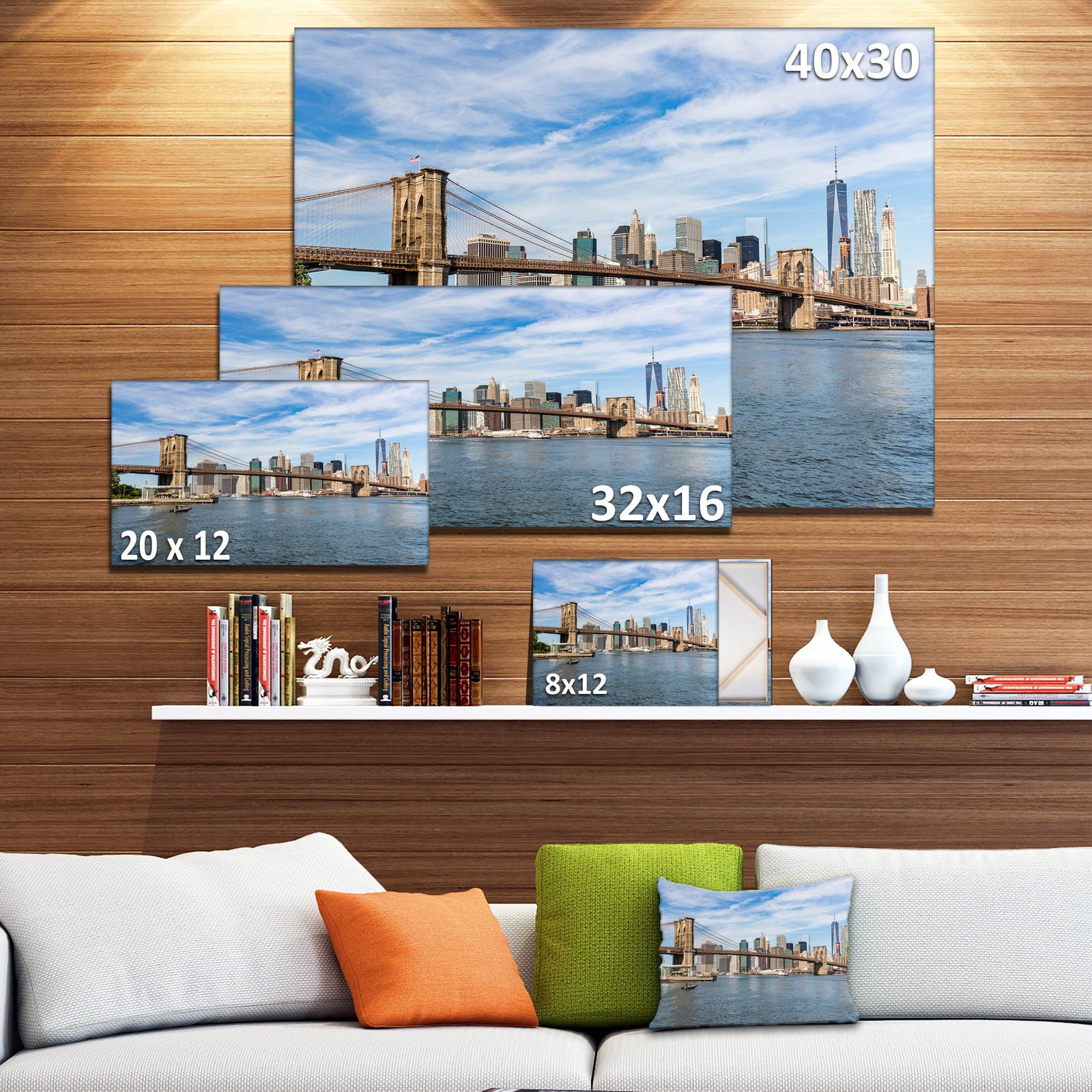 Summer Day Brooklyn Bridge - Cityscape Canvas print