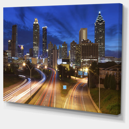 Atlanta Skyline Twilight Blue Hour - Cityscape Canvas print