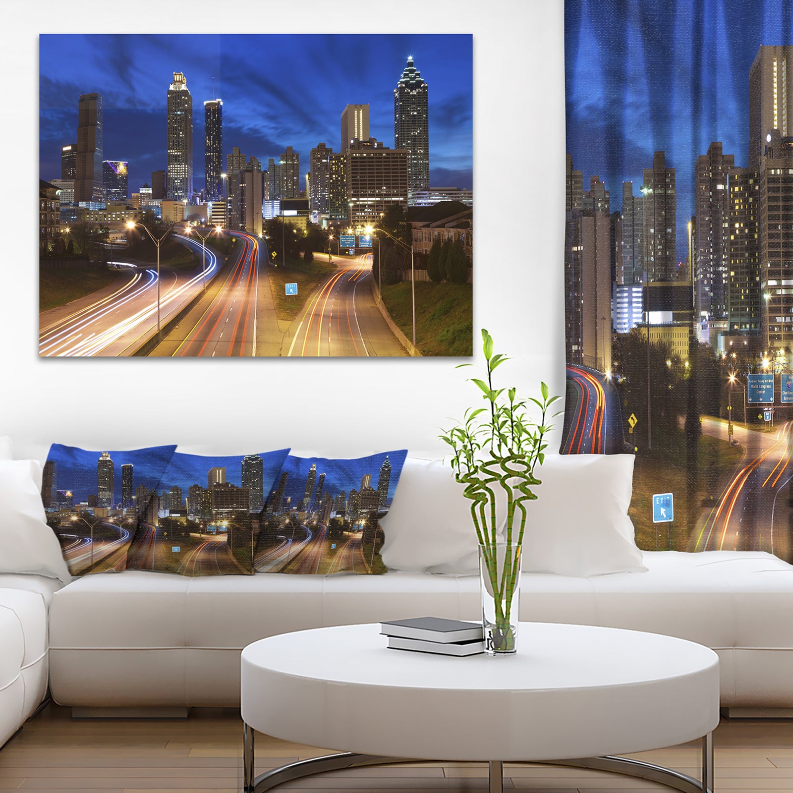 Atlanta Skyline Twilight Blue Hour - Cityscape Canvas print
