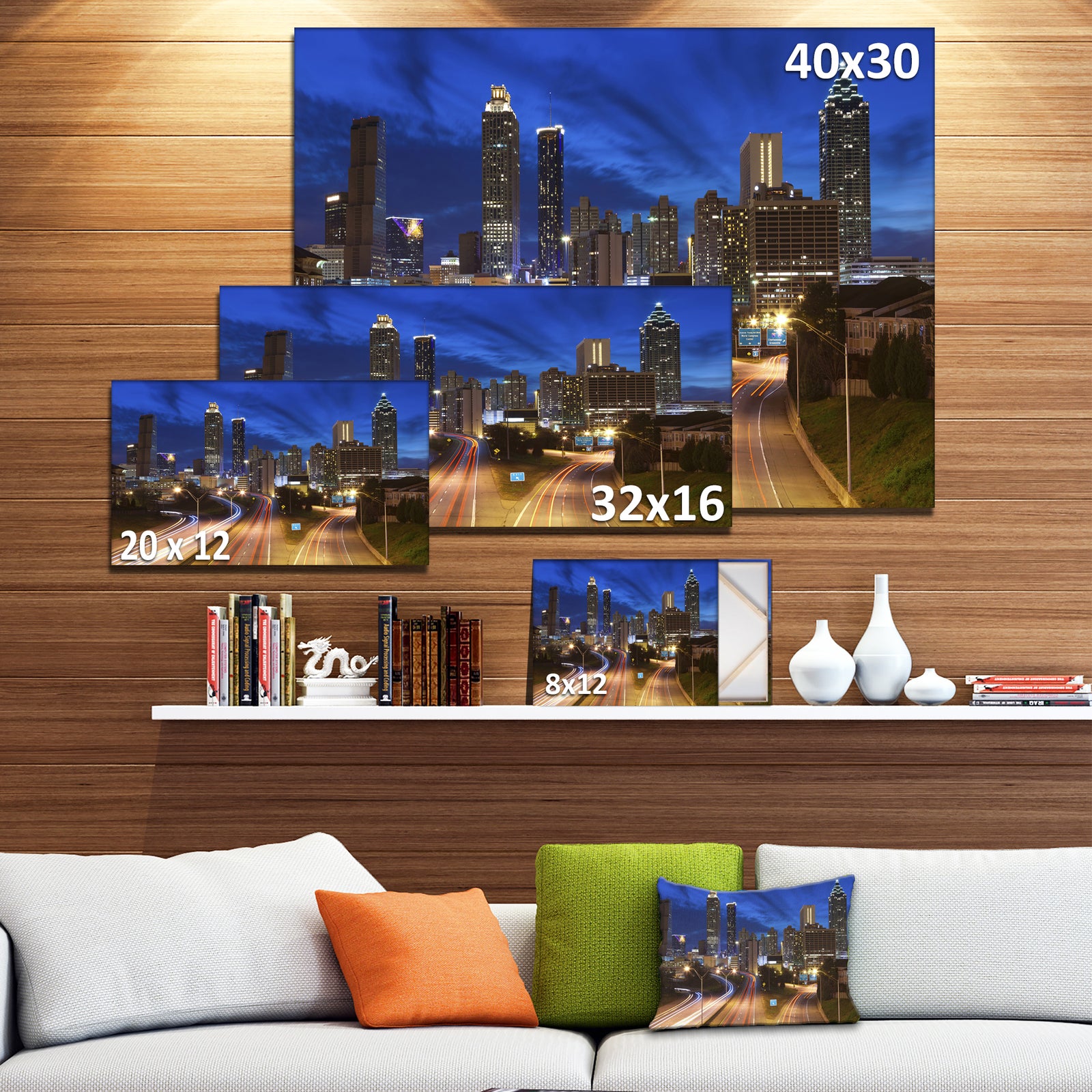 Atlanta Skyline Twilight Blue Hour - Cityscape Canvas print