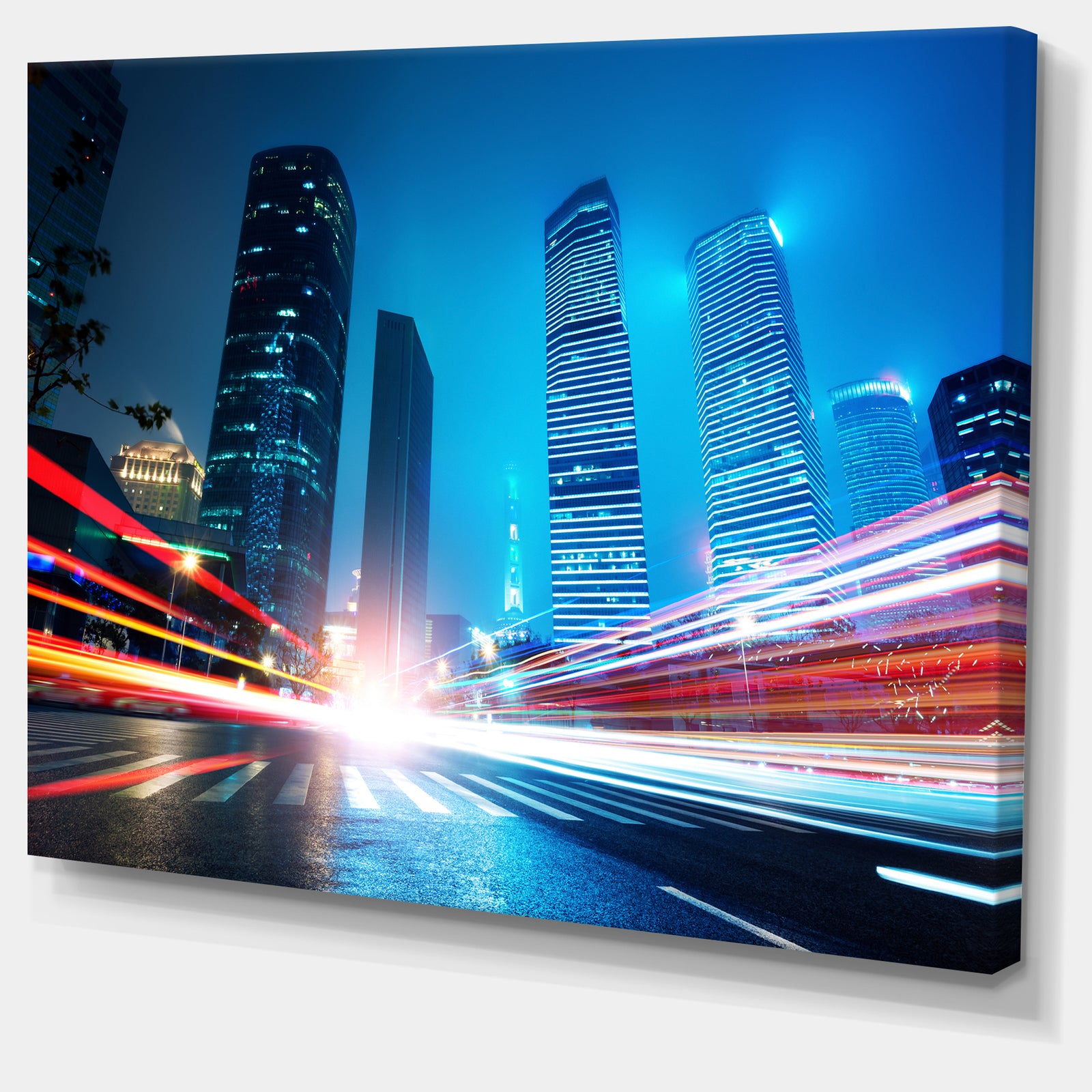 Shanghai Lujiazui Finance at Night - Cityscape Canvas print