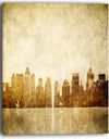 New York Skyline Grunge View - Cityscape Canvas print
