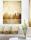 New York Skyline Grunge View - Cityscape Canvas print