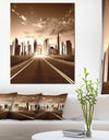 Modern City and Road - Cityscape Canvas print