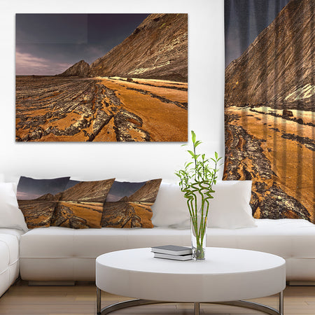 Brown Rocky Coast Portugal - Cityscape Canvas print