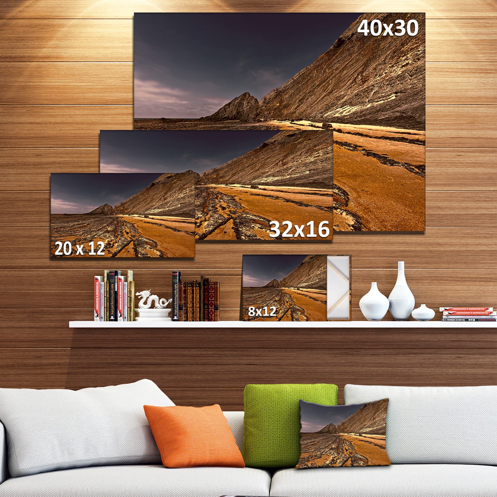 Brown Rocky Coast Portugal - Cityscape Canvas print
