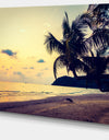 Silhouette Coconut Tree - Seashore Canvas Wall Artwork