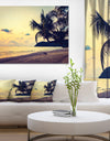 Silhouette Coconut Tree - Seashore Canvas Wall Artwork