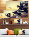 Silhouette Coconut Tree - Seashore Canvas Wall Artwork
