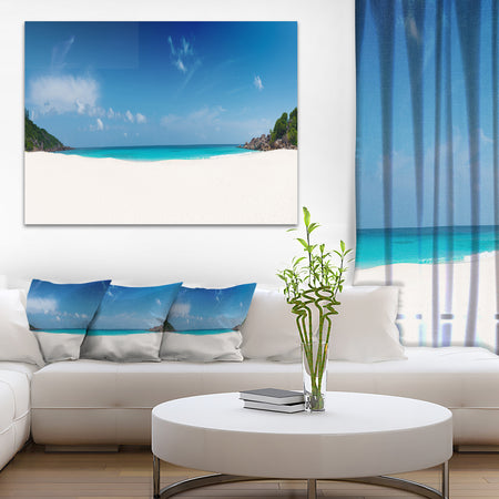 Petite Anse Beach La Digue Island - Seashore Canvas Wall Artwork