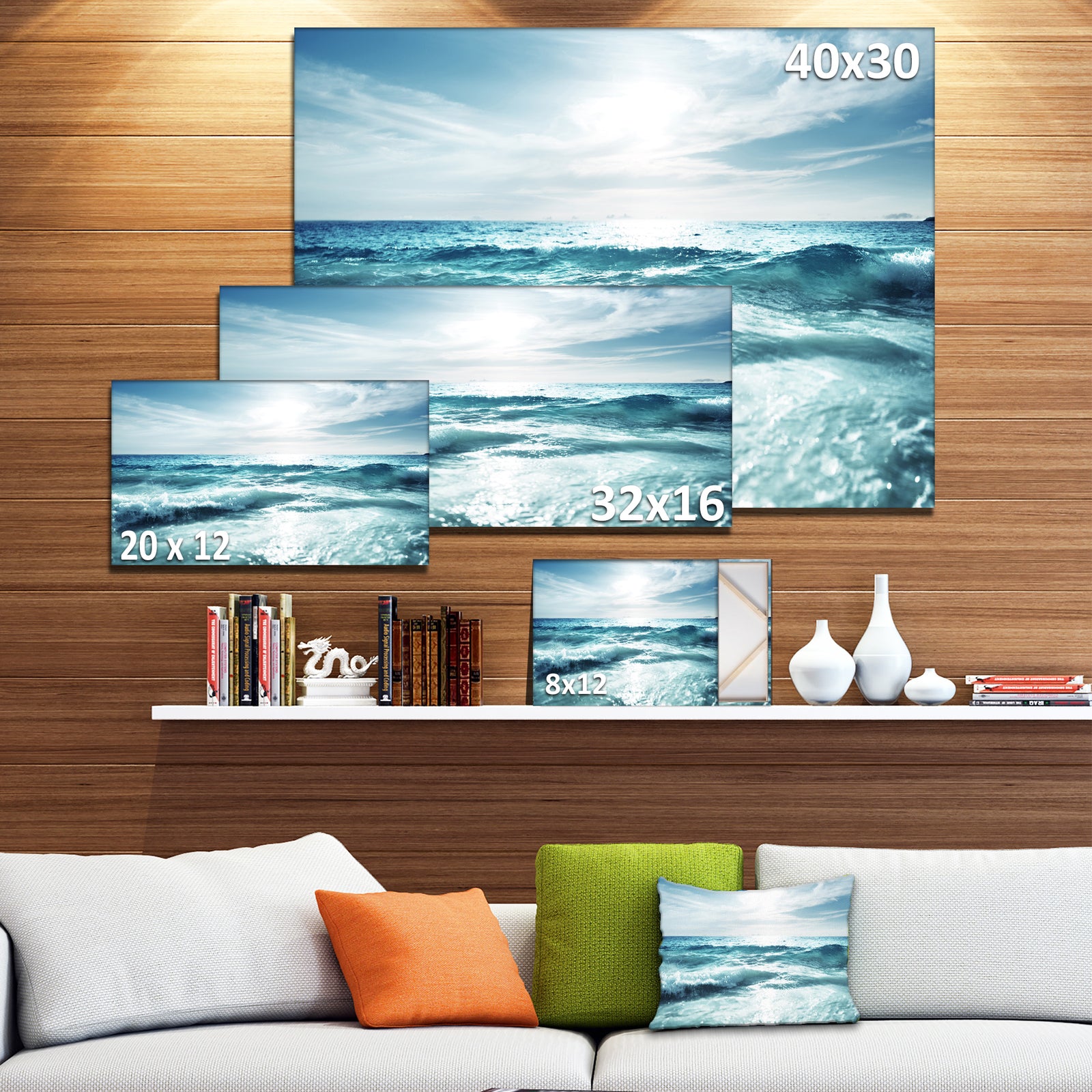 Seychelles Beach at Sunset - Seashore Canvas Wall Artwork