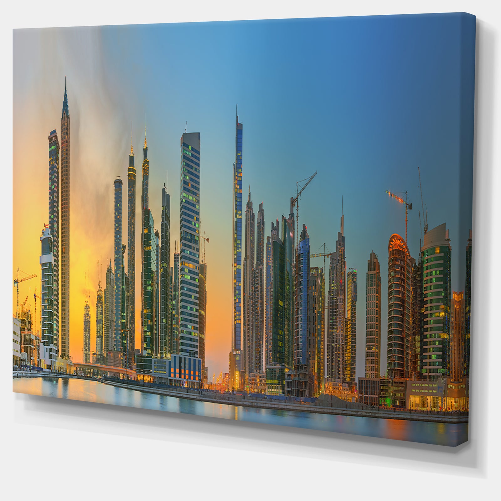 Business Bay and Downtown Dubai - Cityscape Canvas print