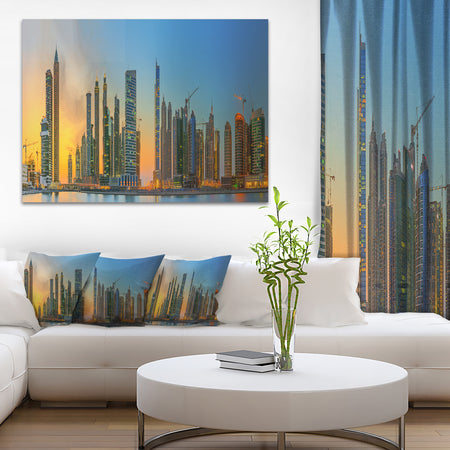Business Bay and Downtown Dubai - Cityscape Canvas print
