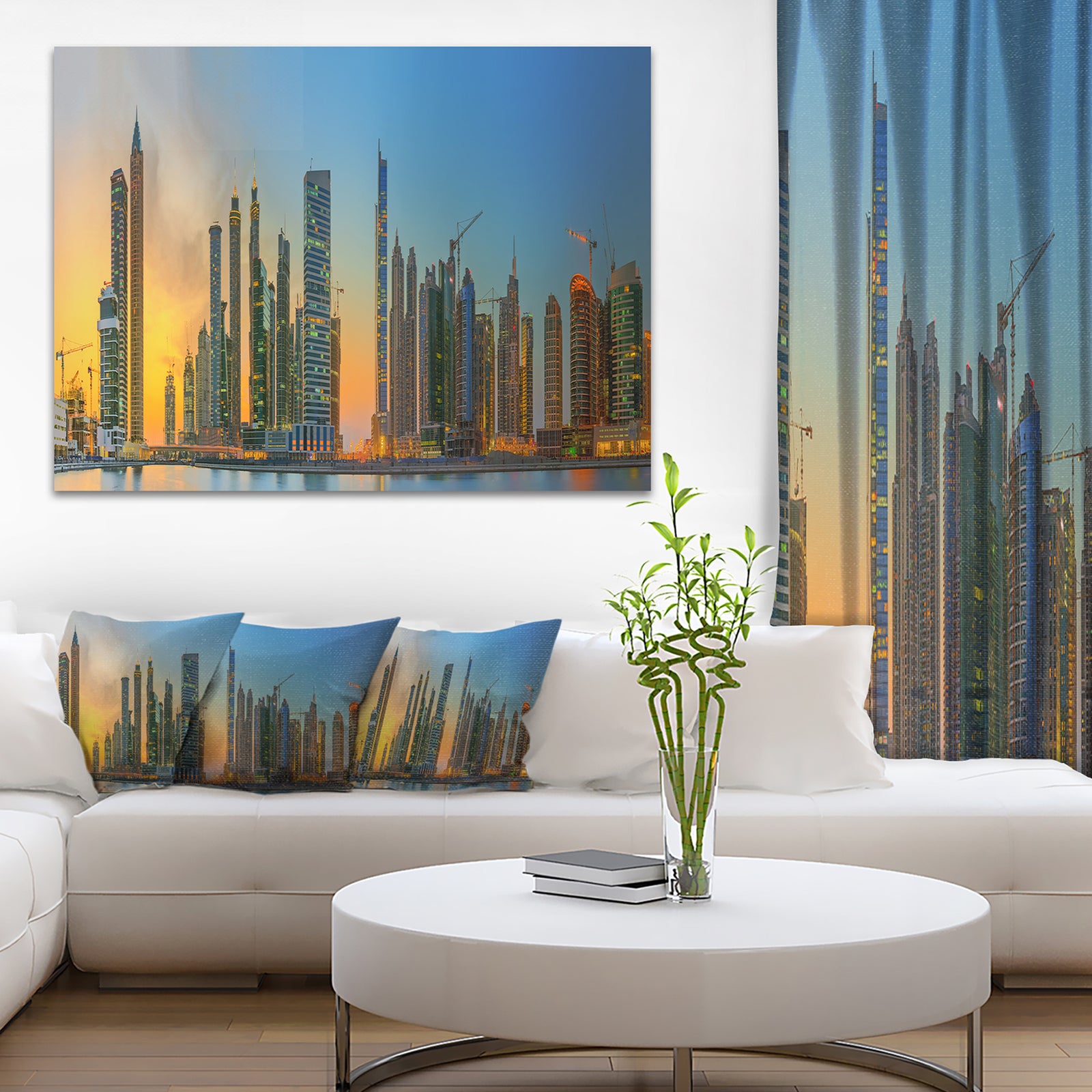 Business Bay and Downtown Dubai - Cityscape Canvas print