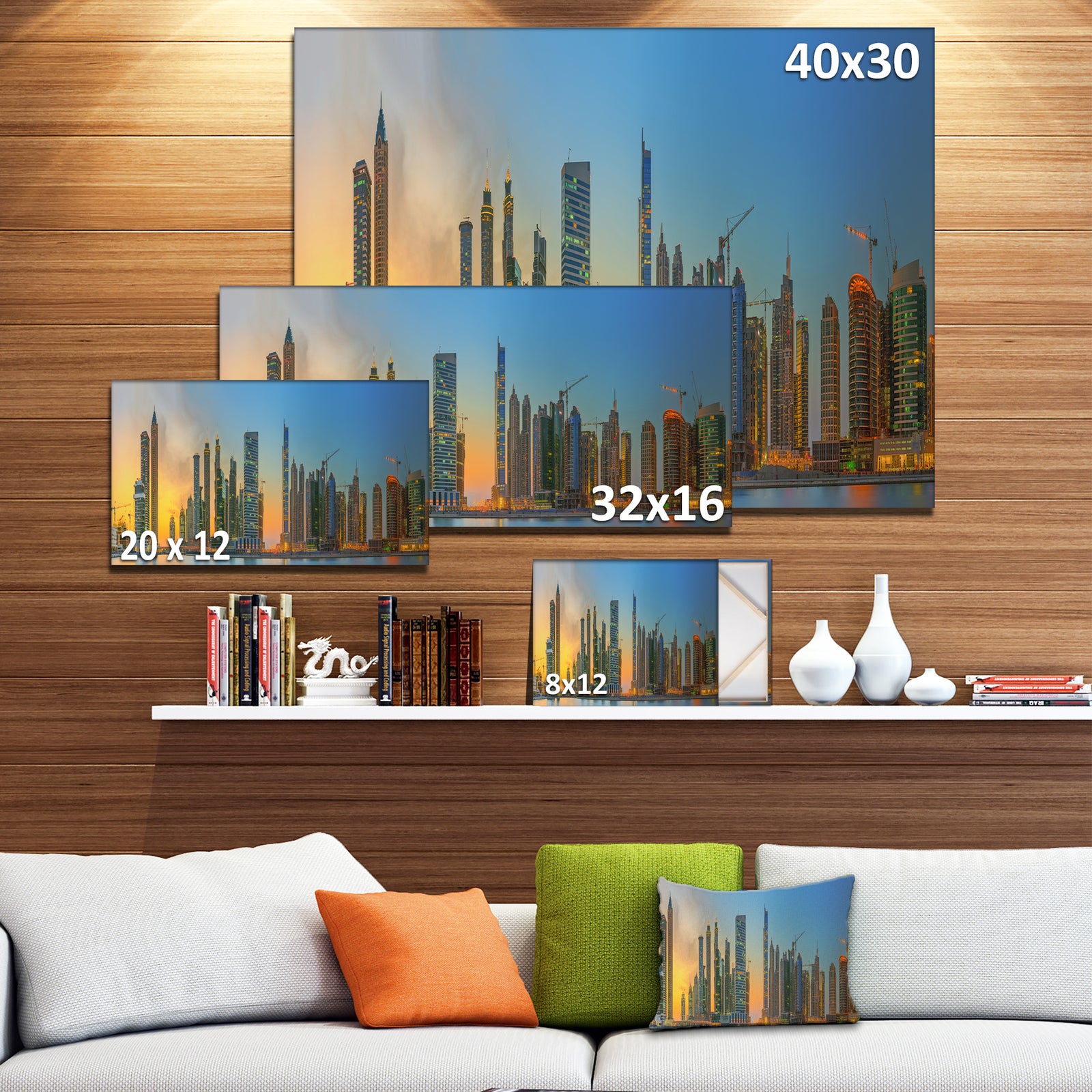 Business Bay and Downtown Dubai - Cityscape Canvas print