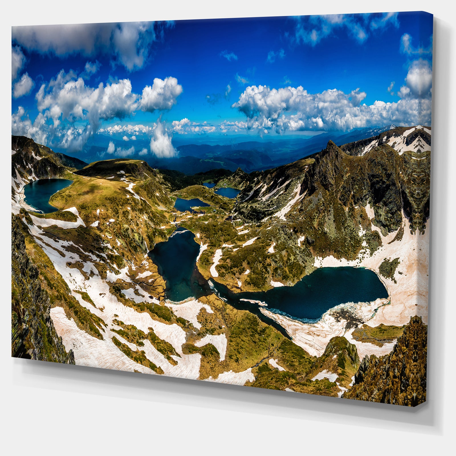 Bright Blue Sky Over Seven Rila Lakes - Landscape Art Print Canvas