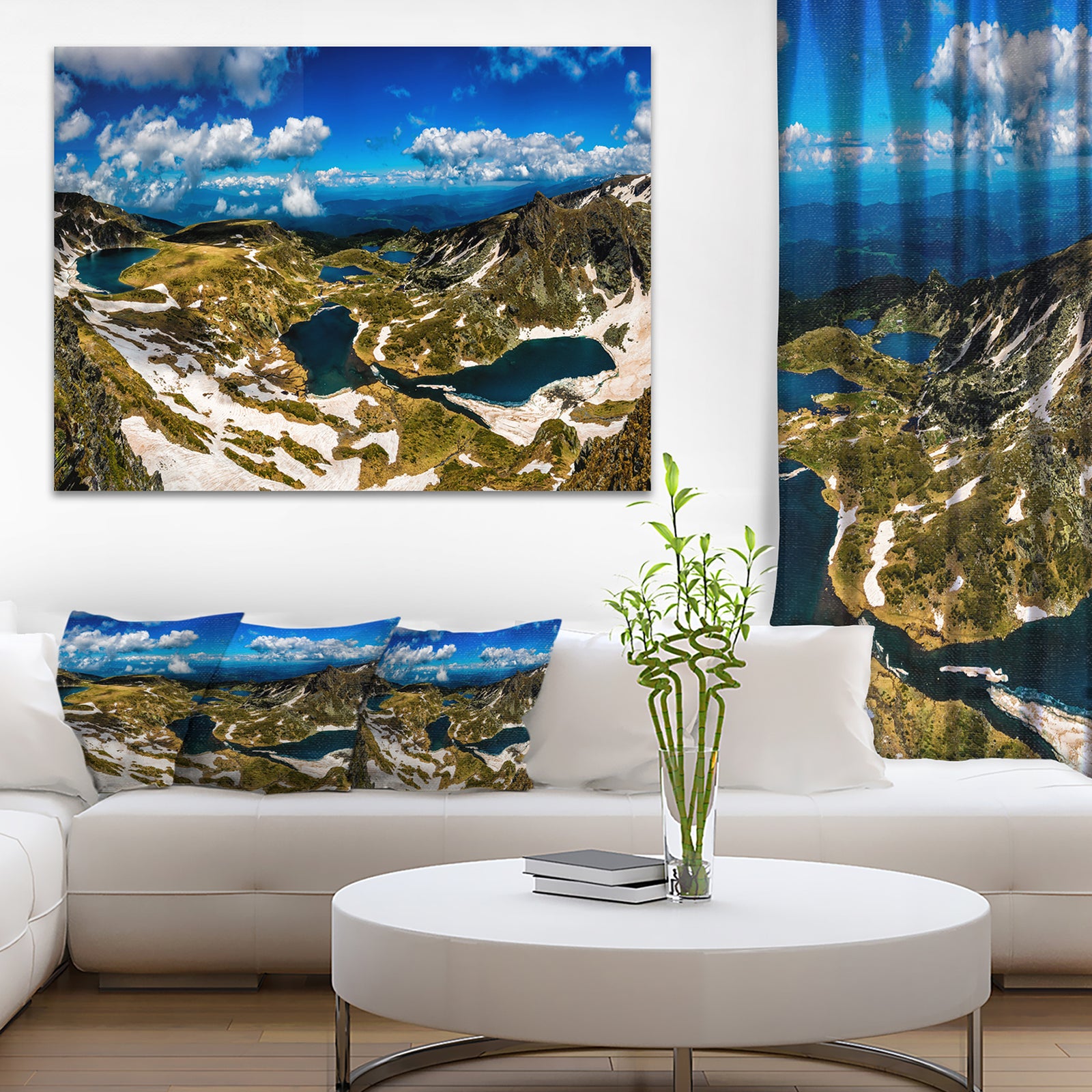 Bright Blue Sky Over Seven Rila Lakes - Landscape Art Print Canvas
