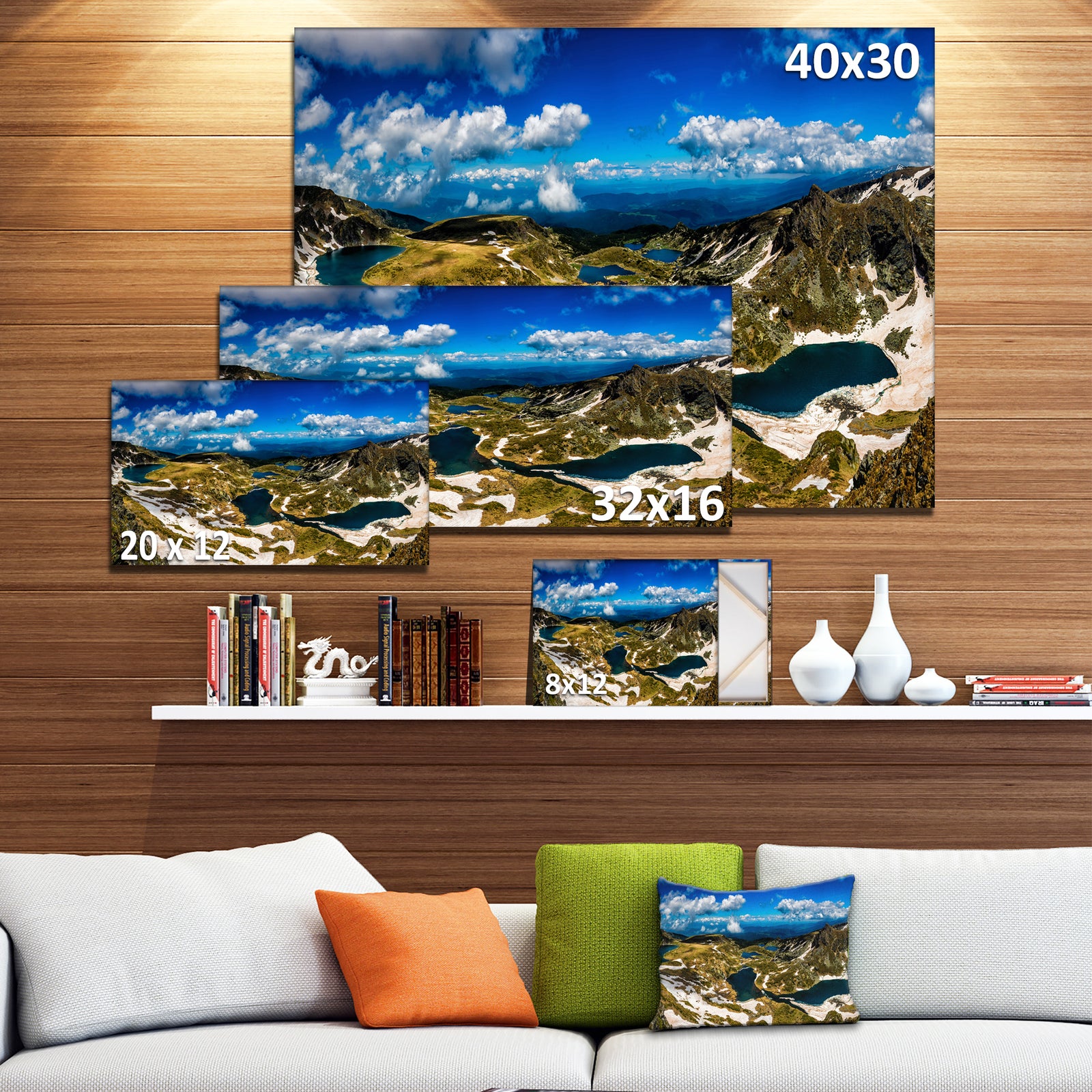 Bright Blue Sky Over Seven Rila Lakes - Landscape Art Print Canvas