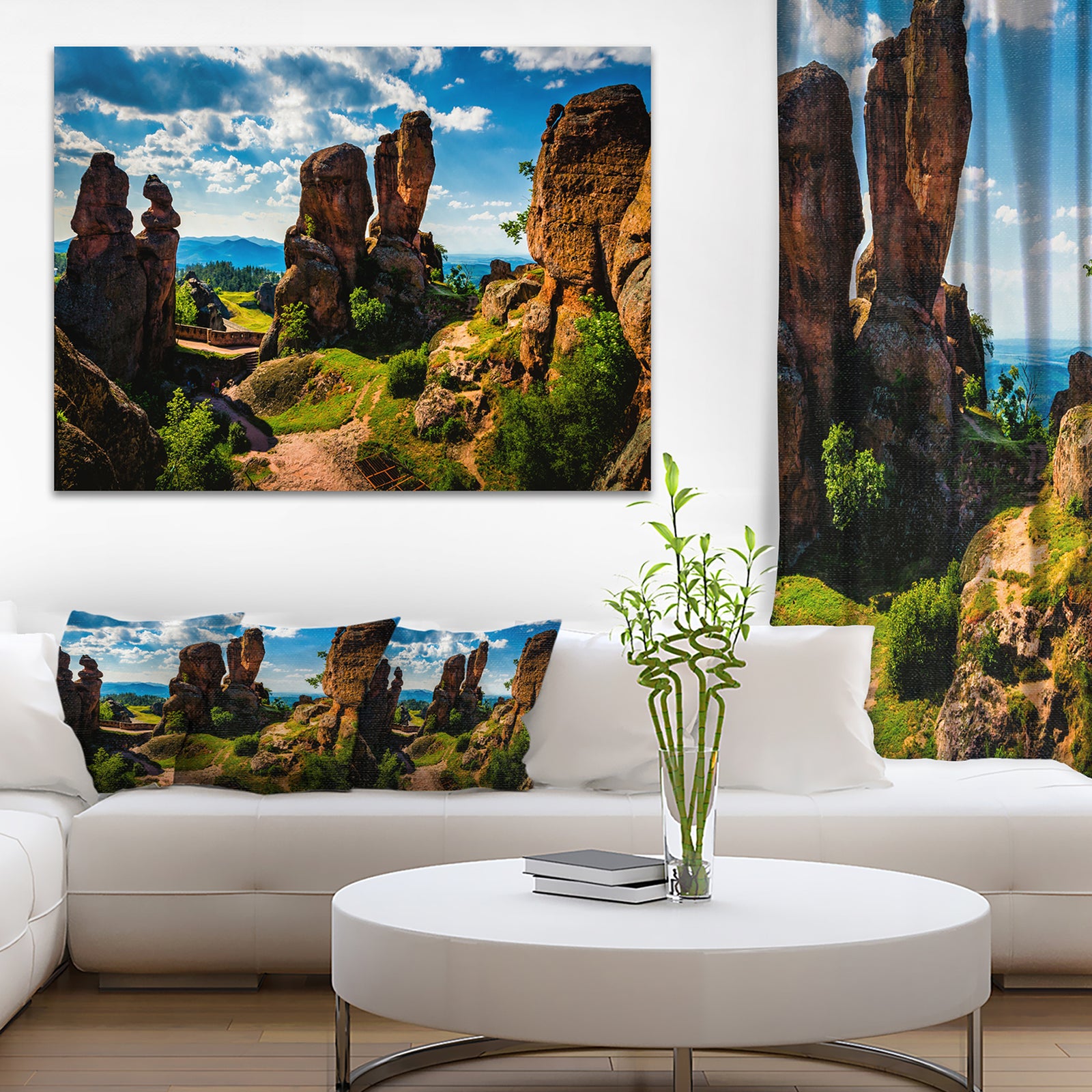 Belogradchik City Fortress and Cliffs - Landscape Art Print Canvas