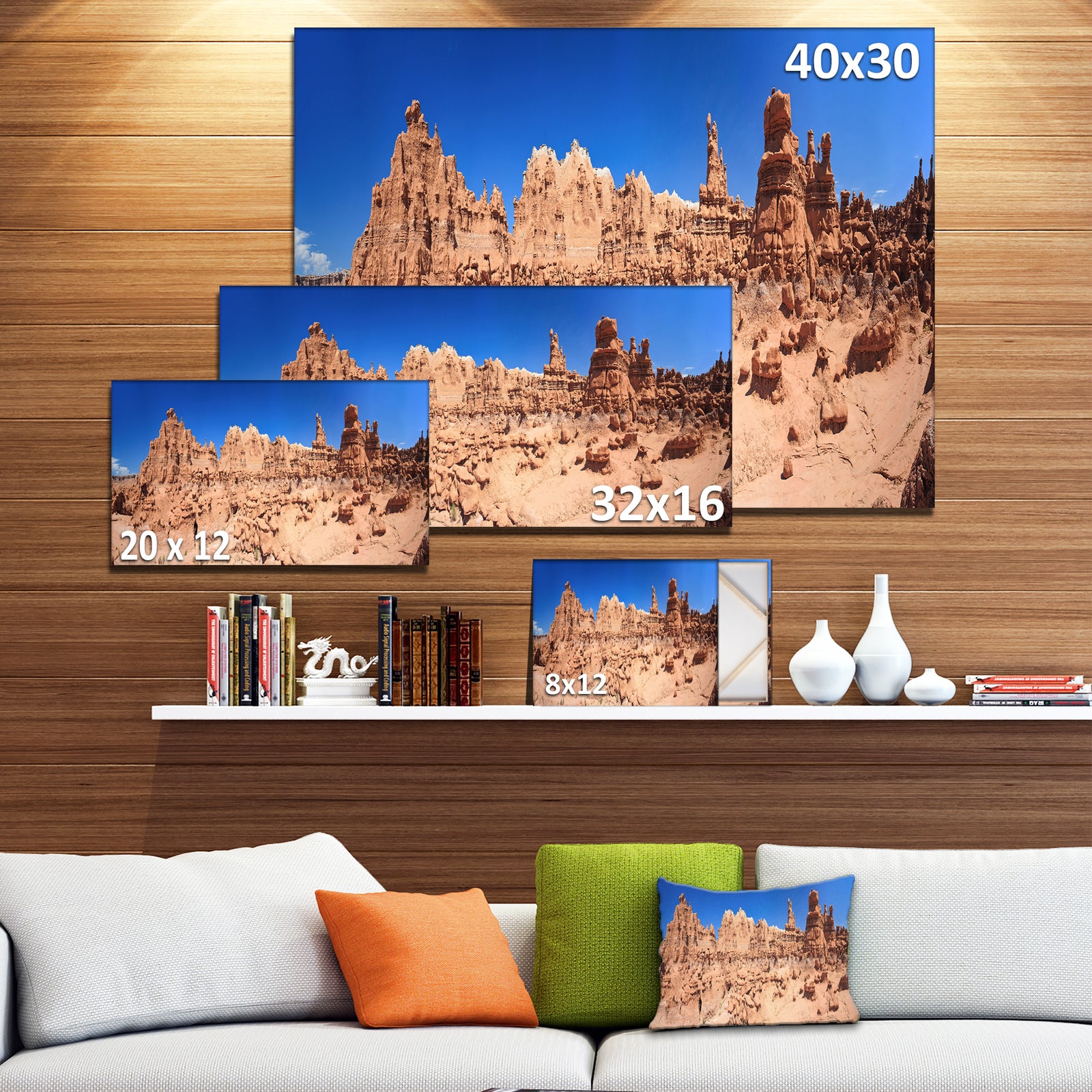 Hoodoo Rock Pinnacles in Goblin Valley - Landscape Art Print Canvas